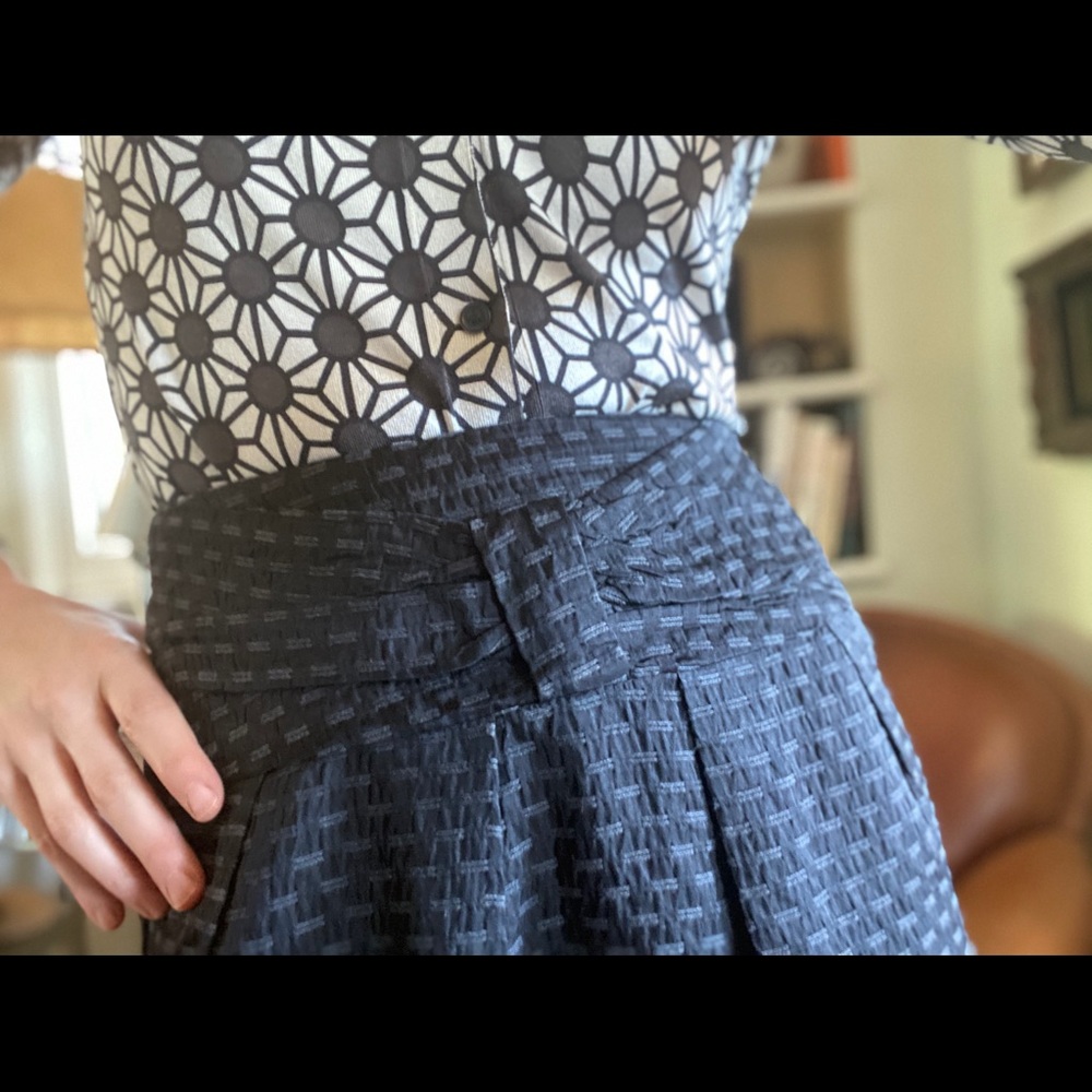 See by Chloe Bow Front Silk Blend A-line Skirt